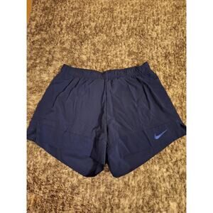 Nike Dry Fit‎ Womans Large Navy Lined Running Shorts